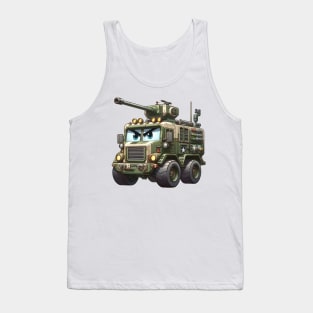 Military Vehicle Illustration Tank Top